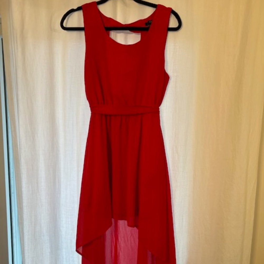 Red High-Low Dress